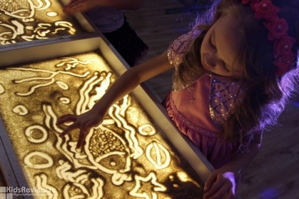 "Волшебный песок", арт-студия рисования песком, детские праздники, мастер-классы, Самара