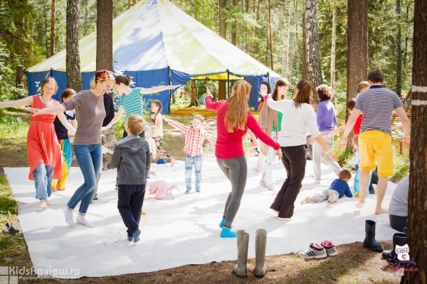 "Совушка", семейные выходные на природе, общение, занятия для детей и родителей на берегу Глубоченского озера в Сверловской области