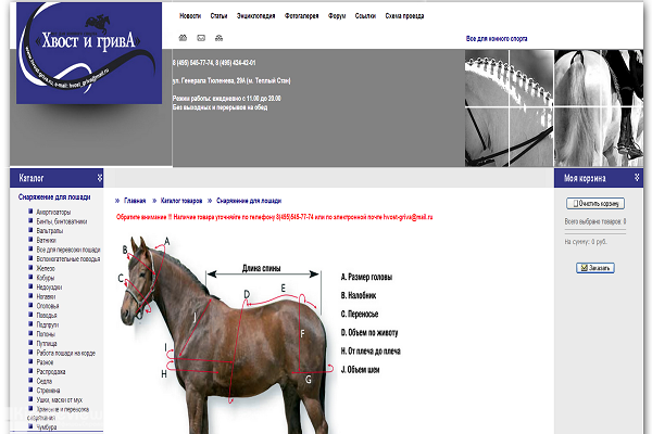"Хвост и грива", hvost-griva.ru, интернет-магазин товаров для конного спорта, продажа лошадей в Москве