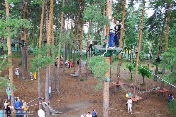 "Лесной экстрим", веревочный парк в Парке им. Гагарина, детские праздники в Челябинске